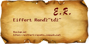 Eiffert Renátó névjegykártya